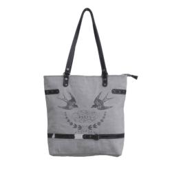 Tote Bag Canvas and Leather - Paris 40.5x9x35.5cm