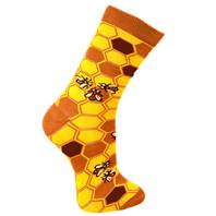 Bamboo socks, "save our bees", Shoe size: UK 7-11, Euro 41-47