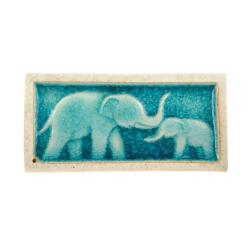 Incense holder elephant with baby