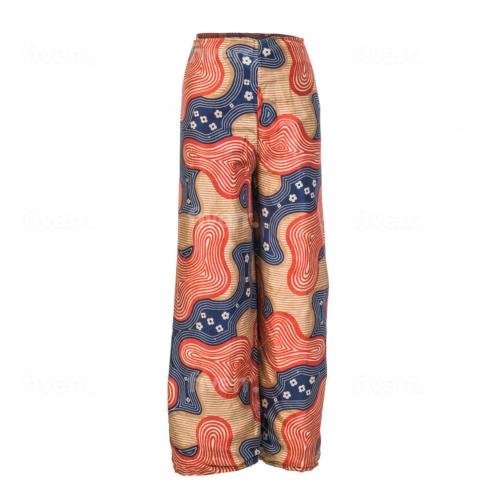 GENKI Reversible Wrap Trousers, upcycled silk one-size colours will vary