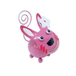 Rabbit Metal Pink 7x8x10cm