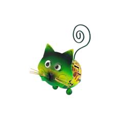 Cat Metal Assorted Colours 6x7x8cm