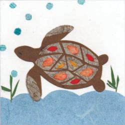 Handmade Card, Turtle 12x12cm