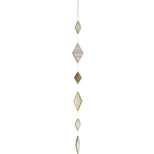 Hanging Mobile, Recycled Glass, 8cm & 5cm Diamond Shapes, 118cm length