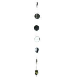 Hanging Mobile, Recycled Glass, Circles, 108cm length