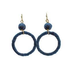 Earrings Recycled Ball and Circle 5x2.7cm
