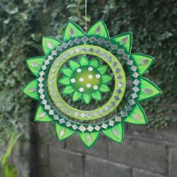 Mobile with Glass Tiles Green Flower 21cm diameter