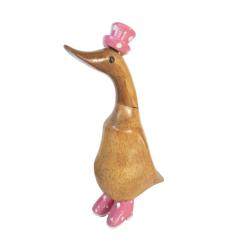 Duck Pink Hat and Boots Bamboo Root 27cm