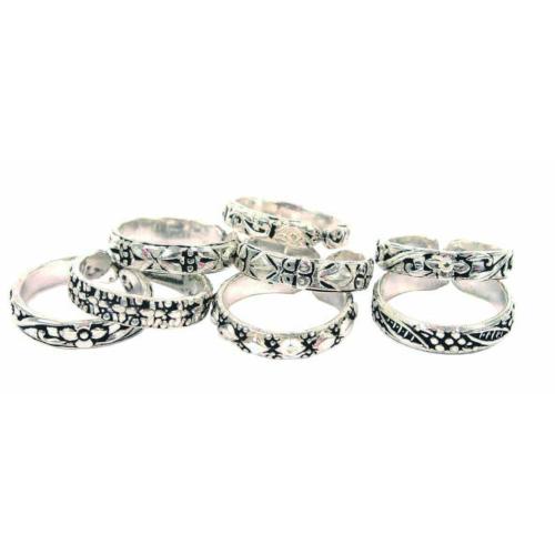 Toe rings assorted, pack of 8