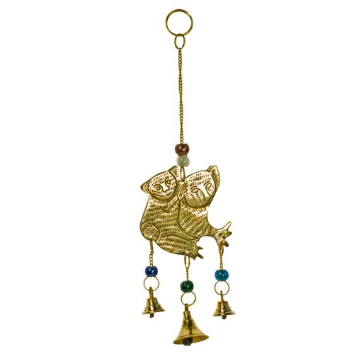 Brass chime koala and baby