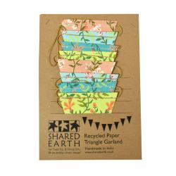 Bunting Handmade Paper Triangles Floral Design