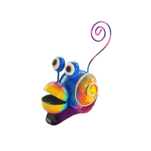 Snail Metal Assorted Colours 7x5x8cm