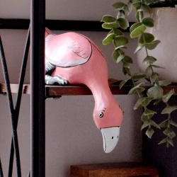 Wooden Shelf Display Ornament Flamingo 20 x 10 x 6cm