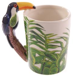 Ceramic Mug with Toucan Shaped Handle