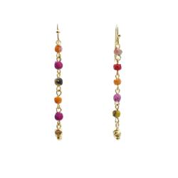 Earrings Recycled Tiny Beads 5cm