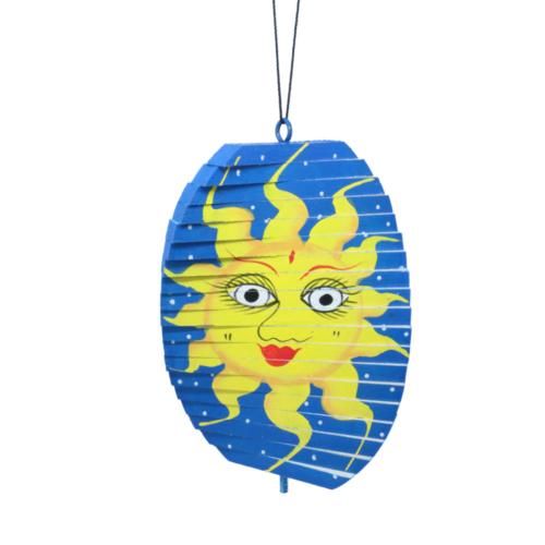 Wind Spinner Wood Sun on Blue 11x32cm