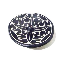 Incense Bowl Terracotta Black White
