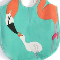 Shoulder bag, cotton, flamingo