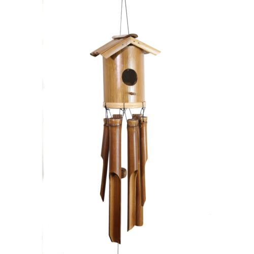 Bamboo windchime birdbox 110cm