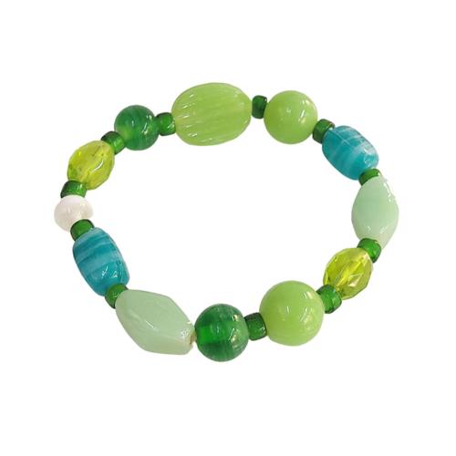 Bracelet Glass Beads Greens