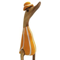 Duck Beach Striped Swimsuit Yellow Bamboo Root 25cm