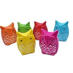 Owl Ornament Kisii Stone Assorted 4x2.5x5cm