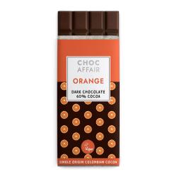 Orange dark chocolate bar
