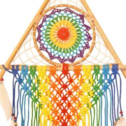 Dreamcatcher in Triangle Rainbow Colours 40cm diameter