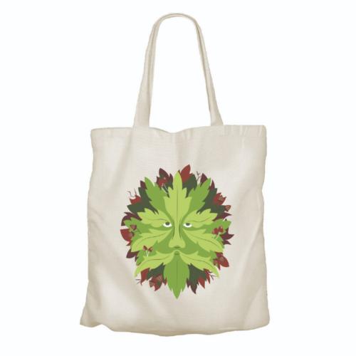 Tote Bag Recycled Cotton Green Man 36 x 40cm