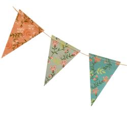 Bunting Handmade Paper Triangles Floral Design