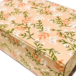 Foldable Gift / Storage Box Handmade Floral Design, colour will vary