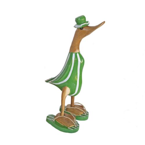 Duck Beach Striped Swimsuit Green Bamboo Root 25cm
