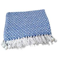 Throw/bedspread, 150x90cm, circles shape blue