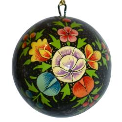 Hanging tree decoration, floral design, bauble 6cm diameter