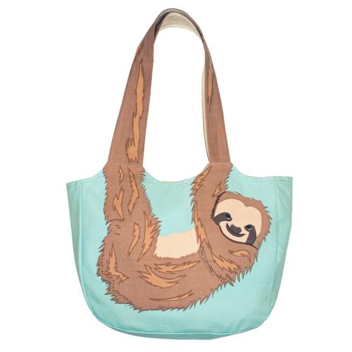 Shoulder bag, cotton, sloth