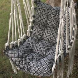 Swinging Chair Cotton Macrame with Padded Seat 70x95x176cm