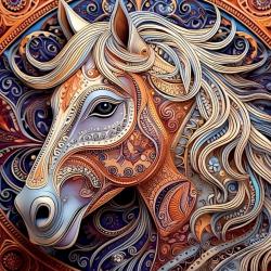 Greetings card "Horse" 16x16cm