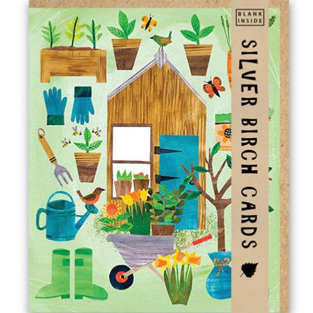 Greetings Card, Allotment Shed, 14x17cm