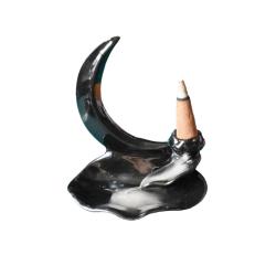 Backflow Incense Burner Moon Crescent Smoke