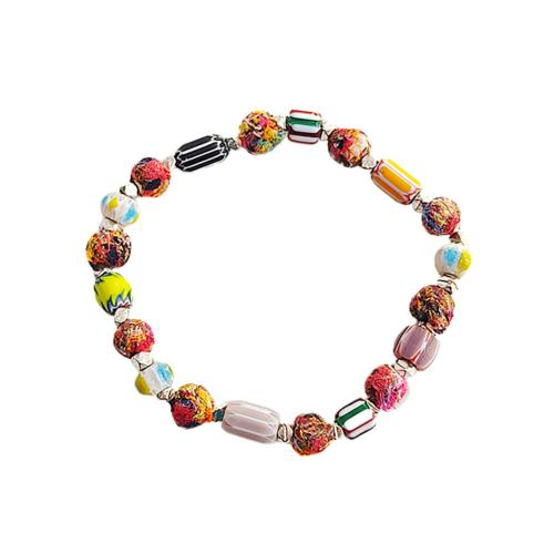 Bracelet with an Assortment of Brightly Coloured Beads