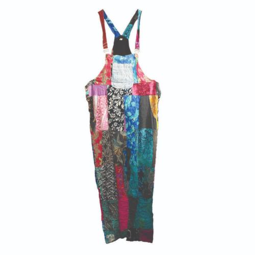 Dungarees Long Leg Patchwork Assorted Colours, Extra Large Unisex