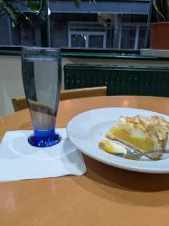 Single Beer Glass Recycled Glass Blue Tinted, 16.7cm height