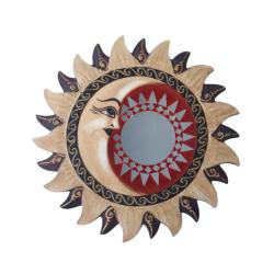 Mirror Sun and Moon Gold 30cm diameter