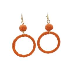 Earrings Recycled Ball and Circle 5x2.7cm