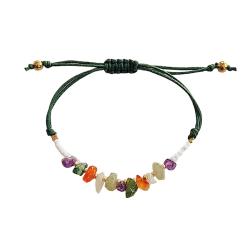 Bracelet Adjustable With Multicoloured Gemstones