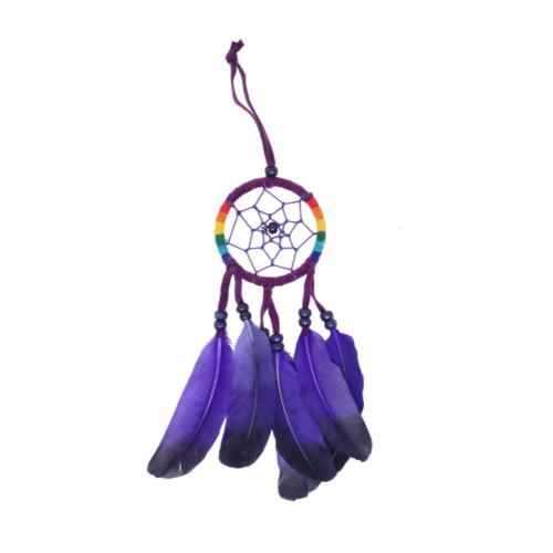 Dreamcatcher Rainbow with Purple Feathers 6 x 30cm