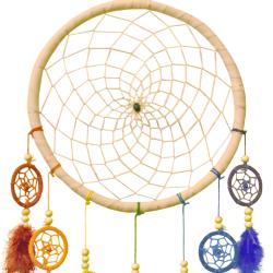 Dreamcatcher  with 7 small ones in Chakra Colours 22cm diameter