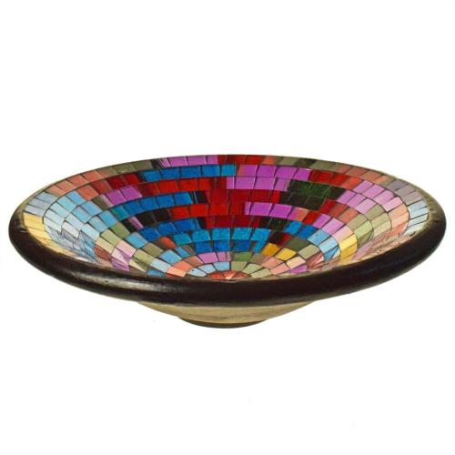 Decorative bowl, mosaic, 30cm multicoloured