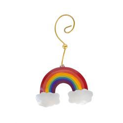 Hanging Decoration, Rainbow Metal 14x9cm
