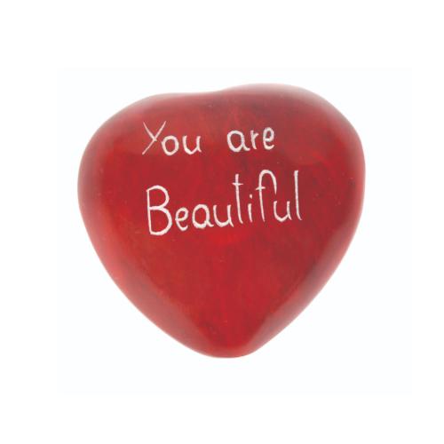 Palewa pebble red heart you are beautiful